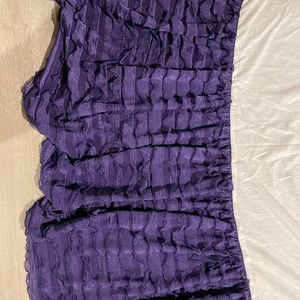 Purple ruffle crib skirt